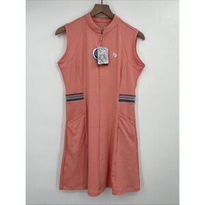 Baleaf Athletic Sports Dress Women Med Peach Tennis Pickleball Cutout Back